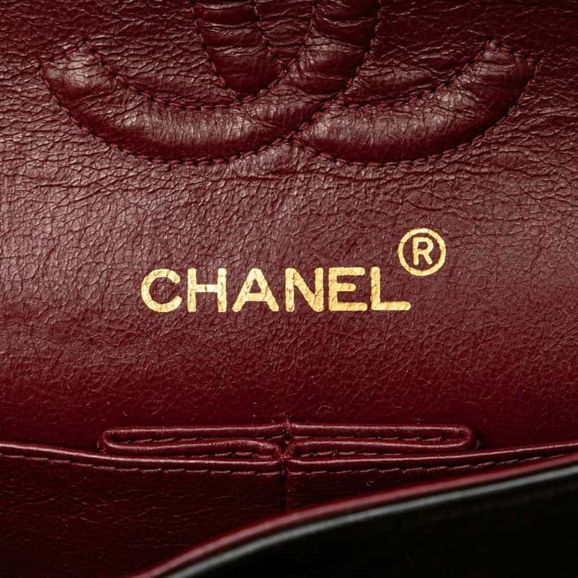 Chanel Small Classic Lambskin Double Flap Black Leather Good condition - Box View
