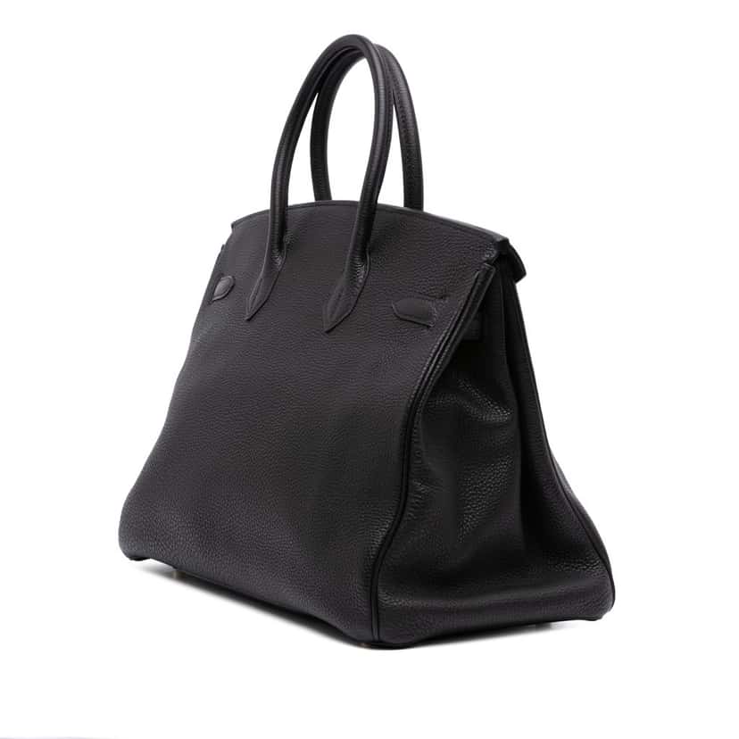 Hermès Togo Birkin Retourne 35 Black Leather Good condition - Back View