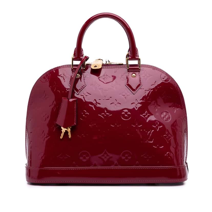 Louis Vuitton Monogram Vernis Alma PM Red Leather Good condition - Front View