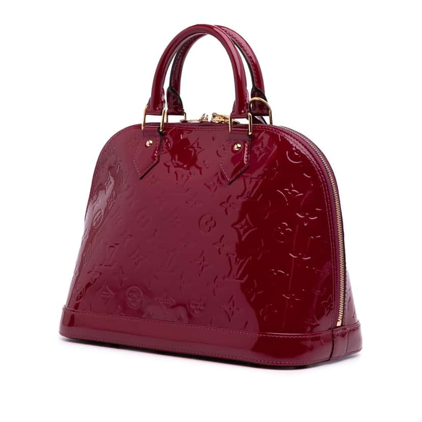Louis Vuitton Monogram Vernis Alma PM Red Leather Good condition - Back View