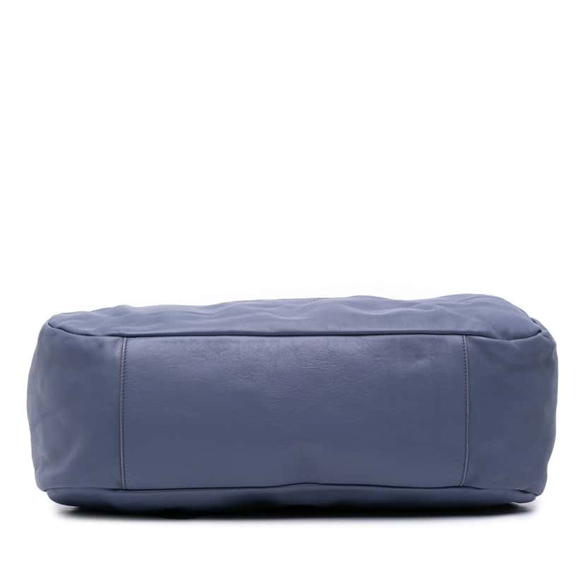 Chanel CC Calfskin Edgy Hobo Blue Leather Good condition - Inside View
