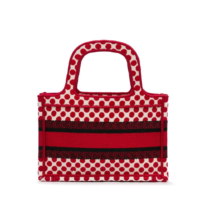 Dior Mini Dioramour Book Tote Red Canvas Good condition - Inside View