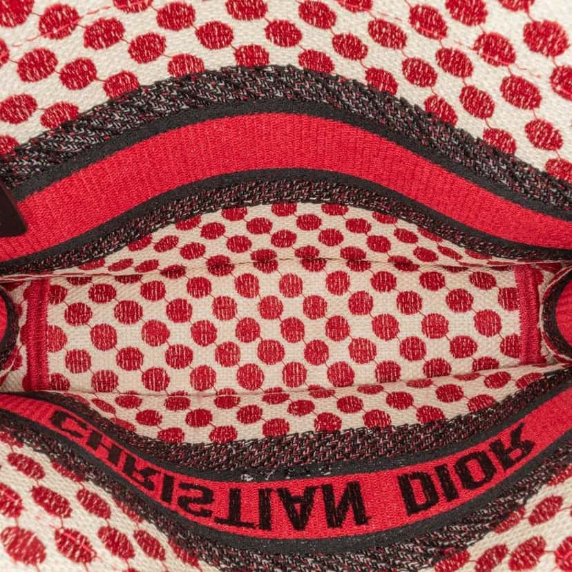 Dior Mini Dioramour Book Tote Red Canvas Good condition - Box View