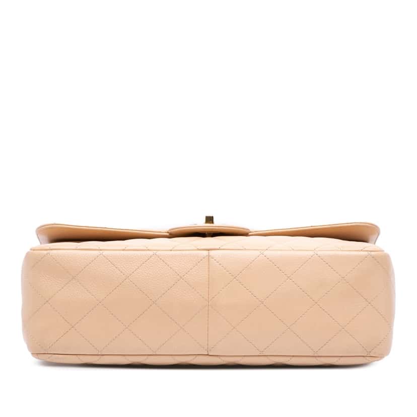 Chanel Jumbo Classic Caviar Double Flap Brown Leather Good condition - Inside View