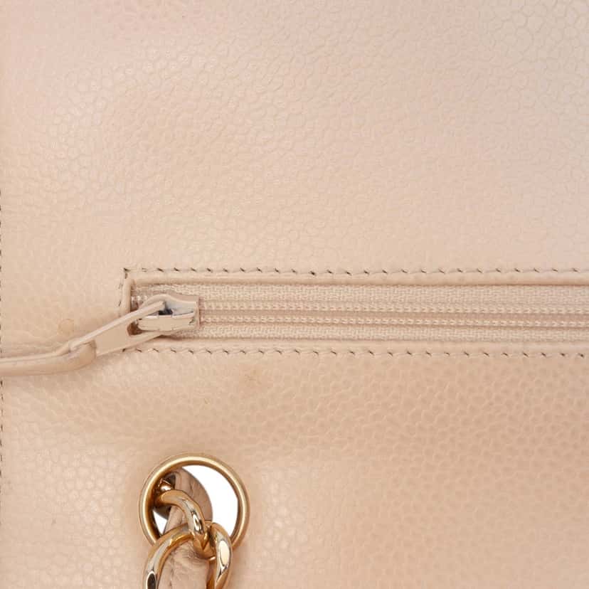 Chanel Jumbo Classic Caviar Double Flap Brown Leather Good condition - Box View