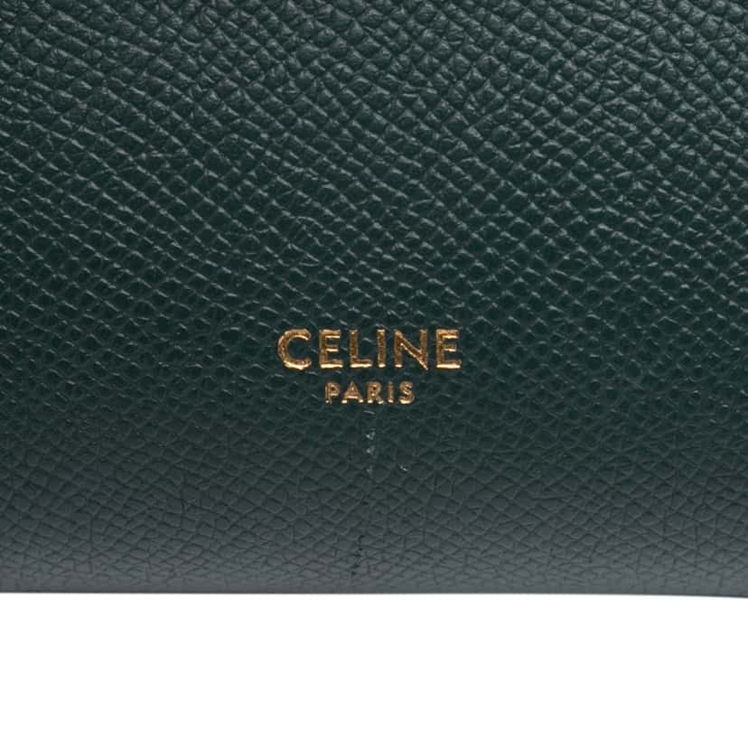 Celine Pico Grained Calfskin Belt Bag Green Leather Good condition - Box View
