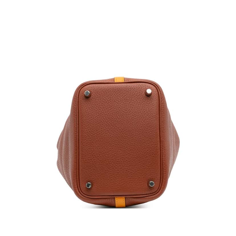 Hermès Bicolor Clemence and Swift Picotin Lock 18 Brown Leather Good condition - Inside View