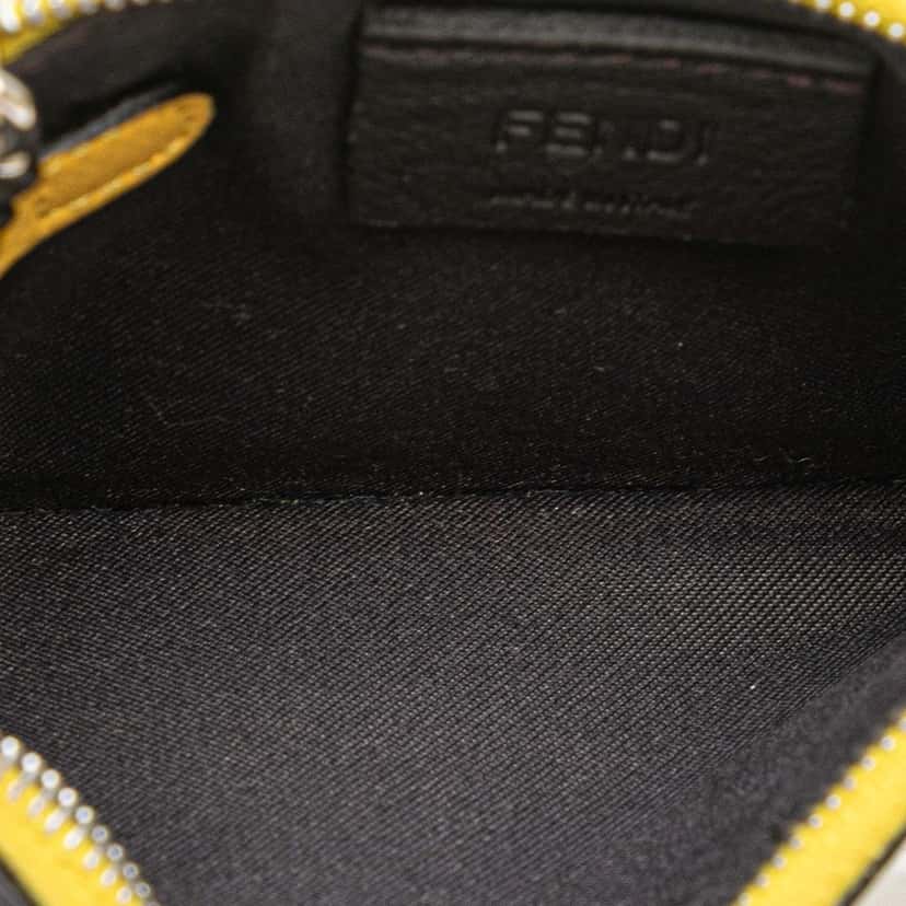 Fendi Zucca Embossed Leather Coin Pouch Brown Leather Good condition - Model View