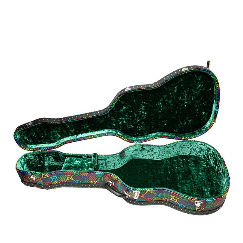Gucci GG Supreme Psychedelic Guitar Case MultiColor Canvas Good condition - Model View