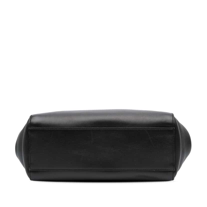 Gucci Small Leather Bamboo Nymphaea Satchel Black Leather Good condition - Inside View