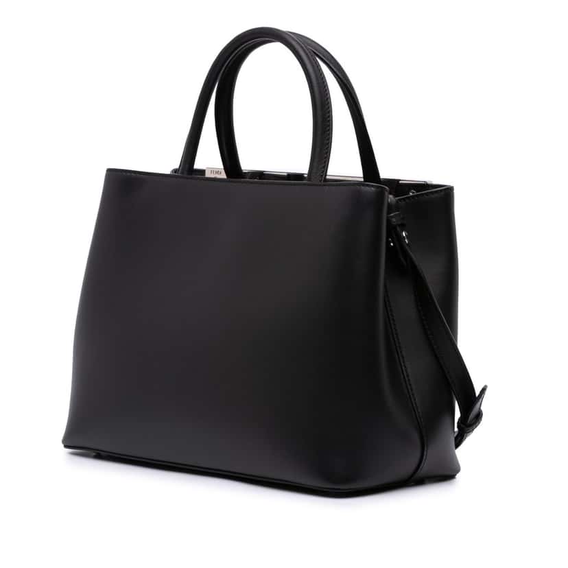 Fendi Petite Studded Leather 2Jours Satchel Black Leather Good condition - Back View