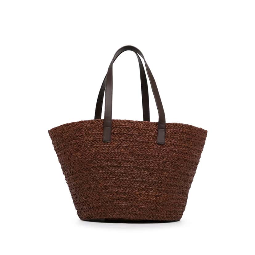 Saint Laurent Raffia Tote Brown Good condition - Front View