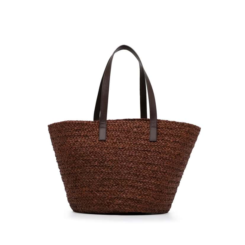 Saint Laurent Raffia Tote Brown Good condition - Model View