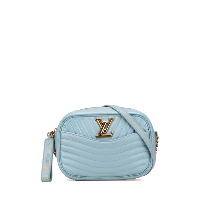 Louis Vuitton New Wave Camera Bag Blue Leather Good condition - Front View