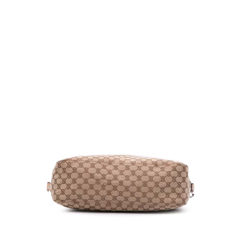 Gucci Large GG Canvas Icon Bit Satchel Brown Canvas Good condition - Inside View