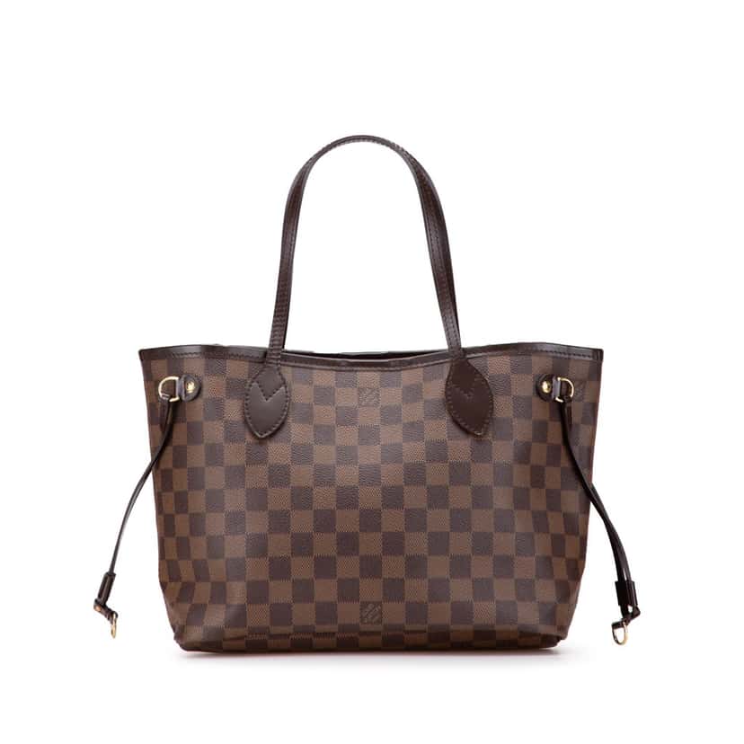 Louis Vuitton Damier Ebene Neverfull PM Brown Canvas Good condition - Front View