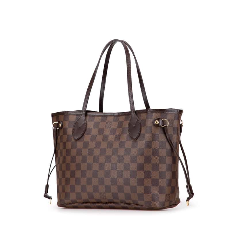 Louis Vuitton Damier Ebene Neverfull PM Brown Canvas Good condition - Back View