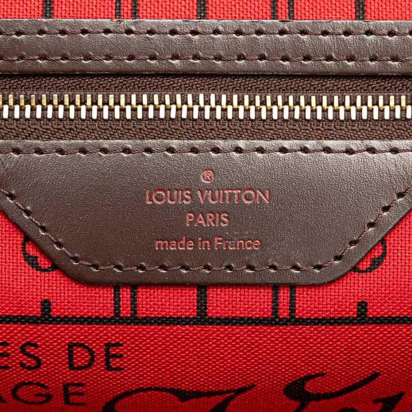 Louis Vuitton Damier Ebene Neverfull PM Brown Canvas Good condition - Box View