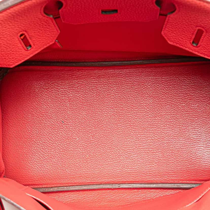 Hermès Clemence Birkin Retourne 30 Pink Leather Good condition - Model View