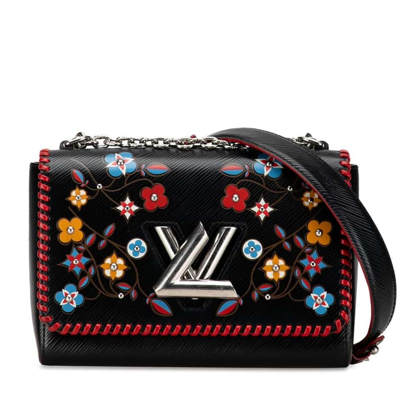 Louis Vuitton Limited Edition Blooming Flowers Epi Twist MM Black Leather Good condition - Front View