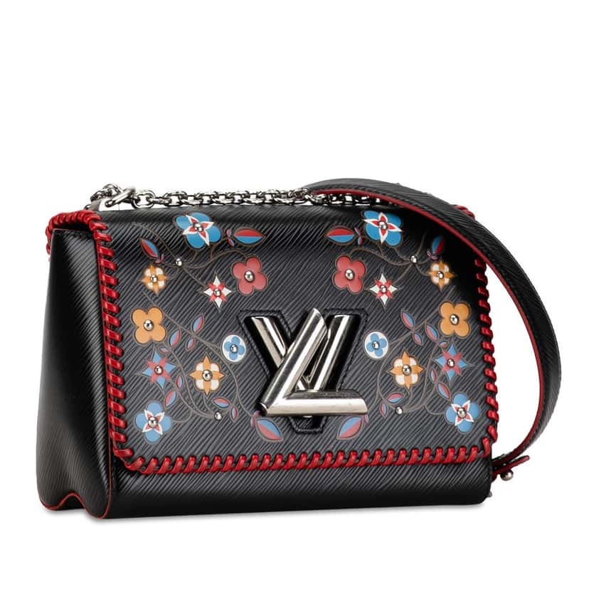 Louis Vuitton Limited Edition Blooming Flowers Epi Twist MM Black Leather Good condition - Back View