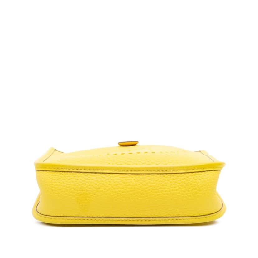 Hermès Clemence Evelyne TPM Yellow Leather Good condition - Inside View