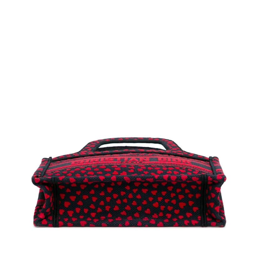 Dior Mini Pop Heart I Love Paris Book Tote Red Canvas Good condition - Model View