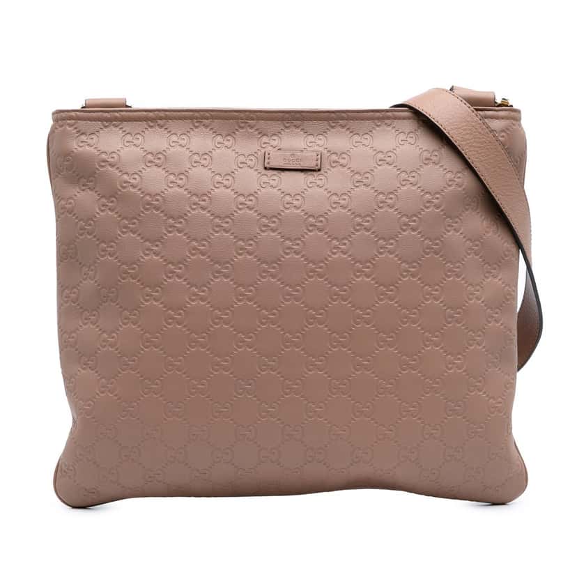 Gucci Guccissima Crossbody Brown Leather Good condition - Front View