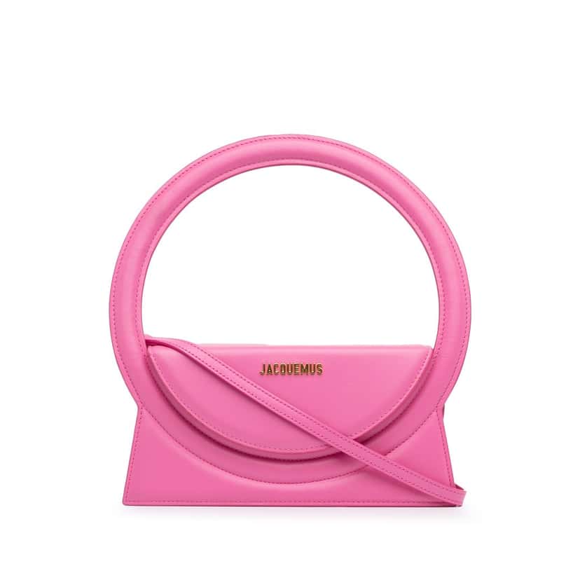 Jacquemus Calfskin Le sac Rond Pink Leather Good condition - Front View