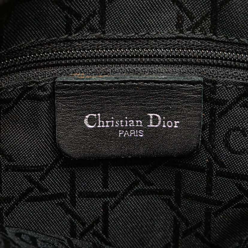Dior Medium Canvas Cannage Leopard Print Lady Dior Brown Canvas Good condition - Box View
