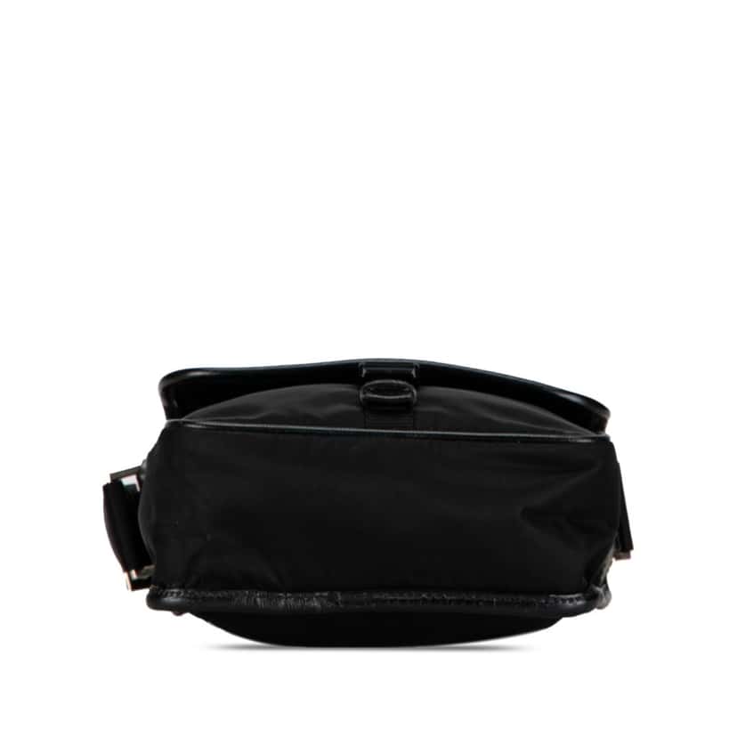 Prada Tessuto Buckle Messenger Bag Black Good condition - Model View