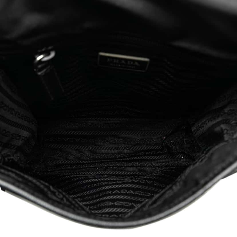 Prada Tessuto Buckle Messenger Bag Black Good condition - Box View