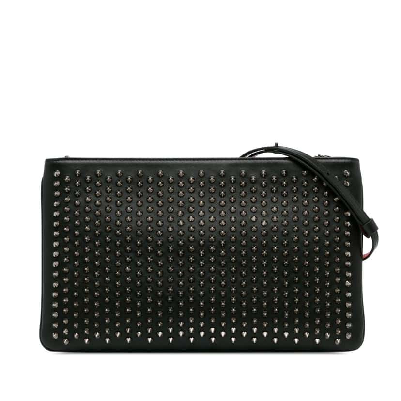 Christian Louboutin Studded LoubiPosh Crossbody Black Leather Good condition - Front View