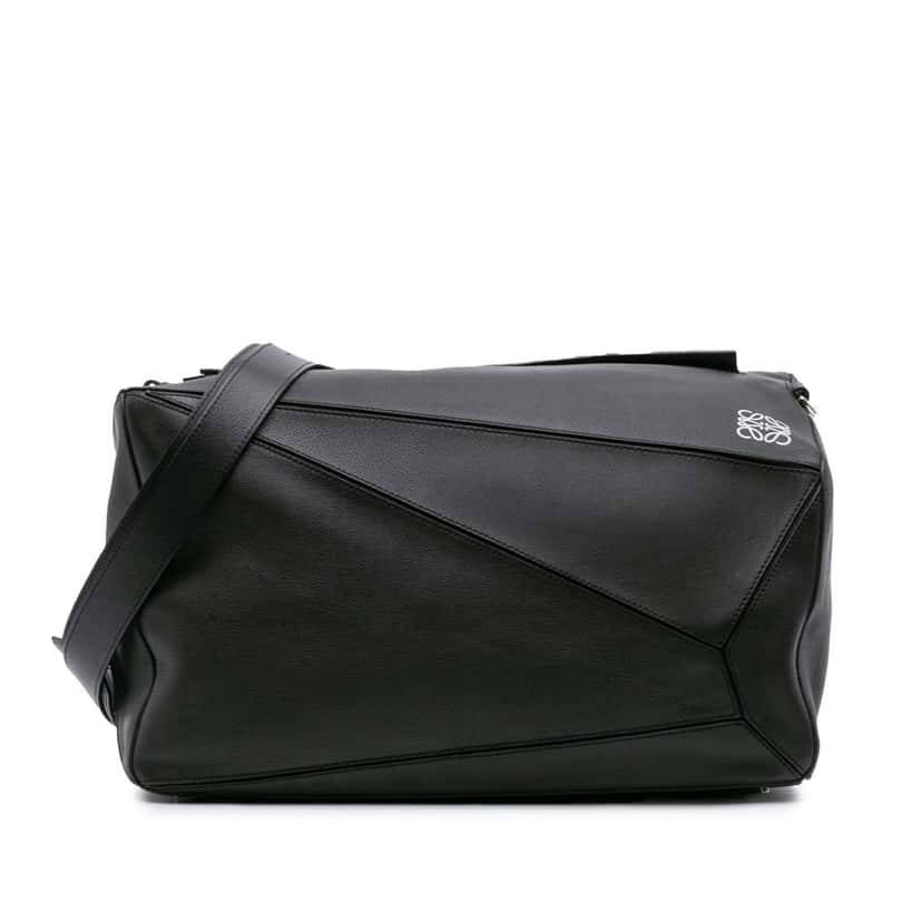 Loewe XL Leather Puzzle Crossbody Black Leather Good condition - Front View