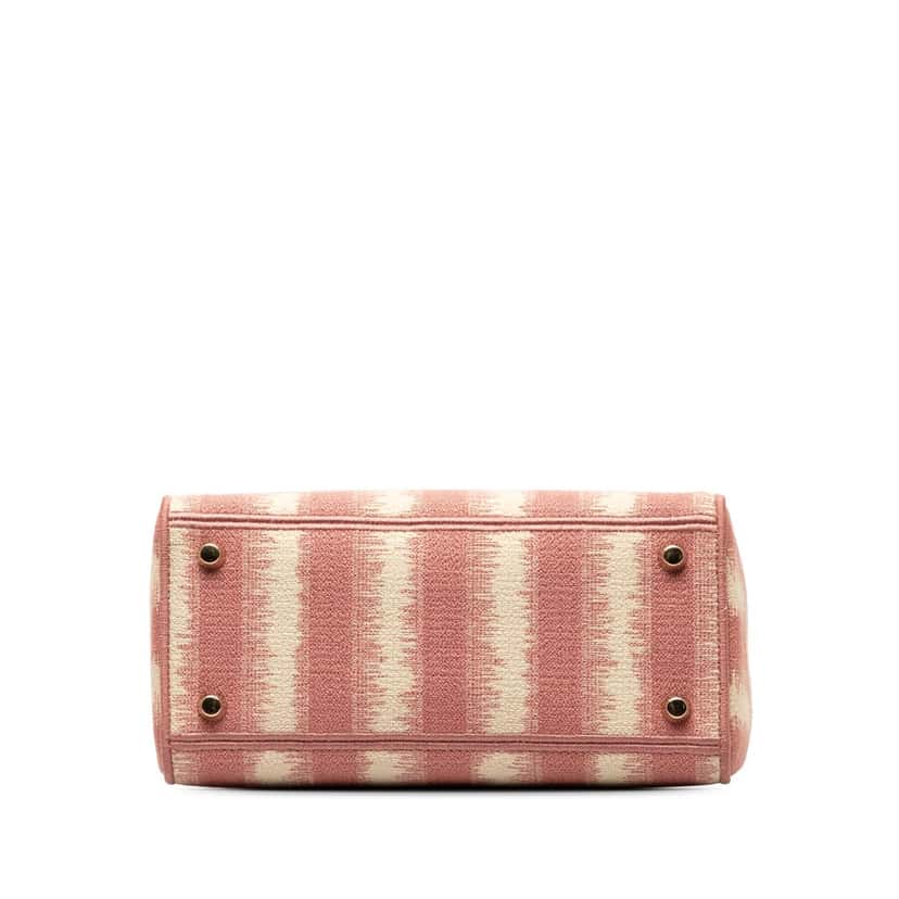 Dior Medium D-Stripes Lady D-Lite Pink Canvas Very good condition - Model View
