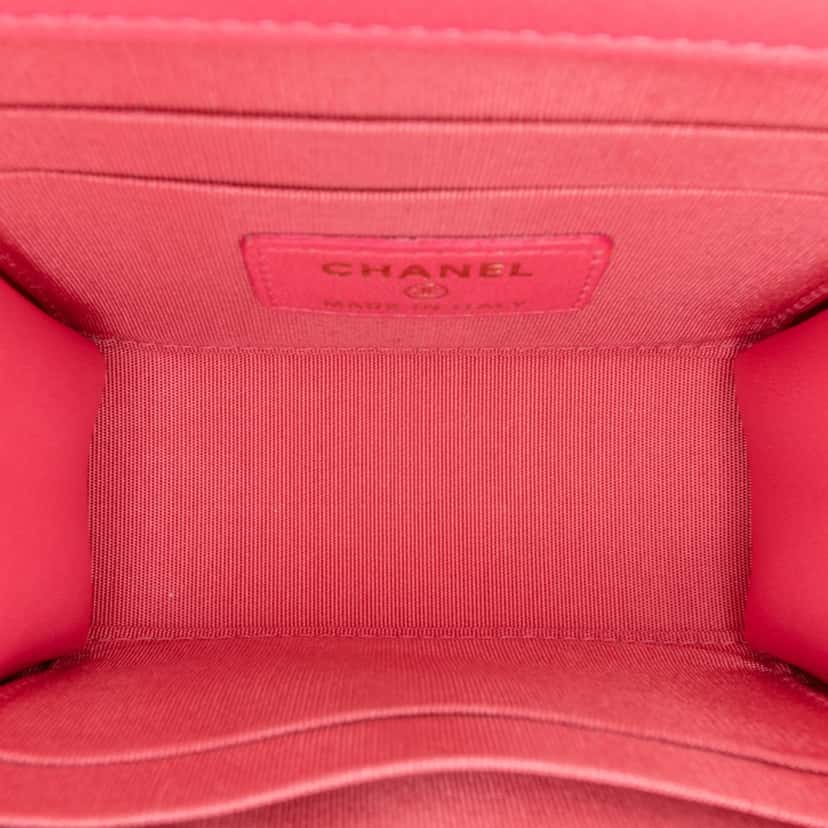 Chanel Mini Lambskin Trendy CC Clutch With Chain Pink Leather Good condition - Box View