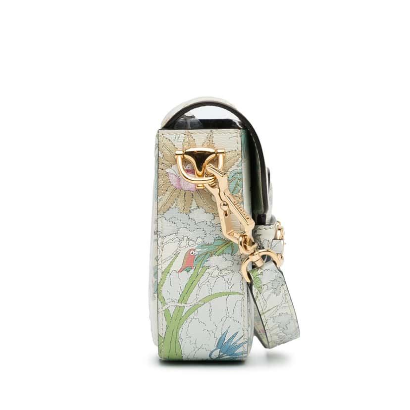 Gucci Mini Tiger Horsebit 1955 Crossbody White Leather Good condition - Inside View