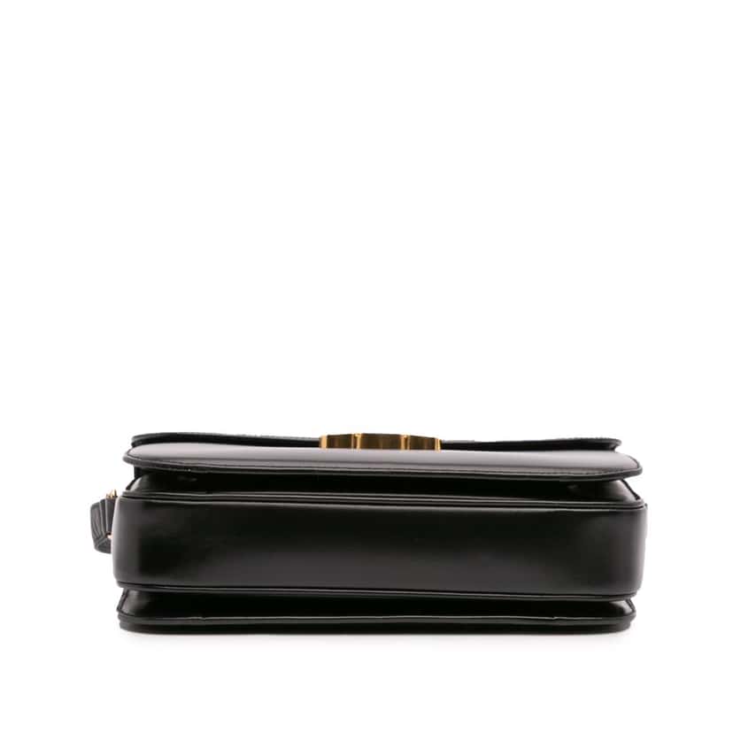 Celine Large Shiny Calfskin Triomphe Crossbody Black Leather Good condition - Inside View