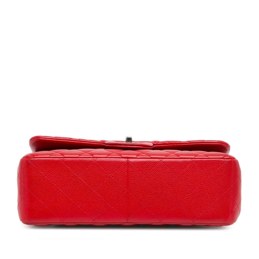 Chanel Jumbo Classic Caviar Double Flap Red Leather Good condition - Model View