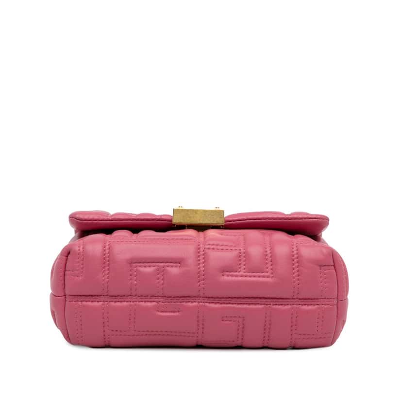 Balmain 1945 Quilted Leather Crossbody Pink Leather Good condition - Box View