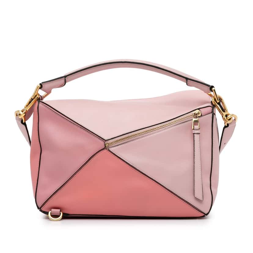 Loewe Small Calfskin Puzzle Satchel Pink Leather Good condition - Inside View
