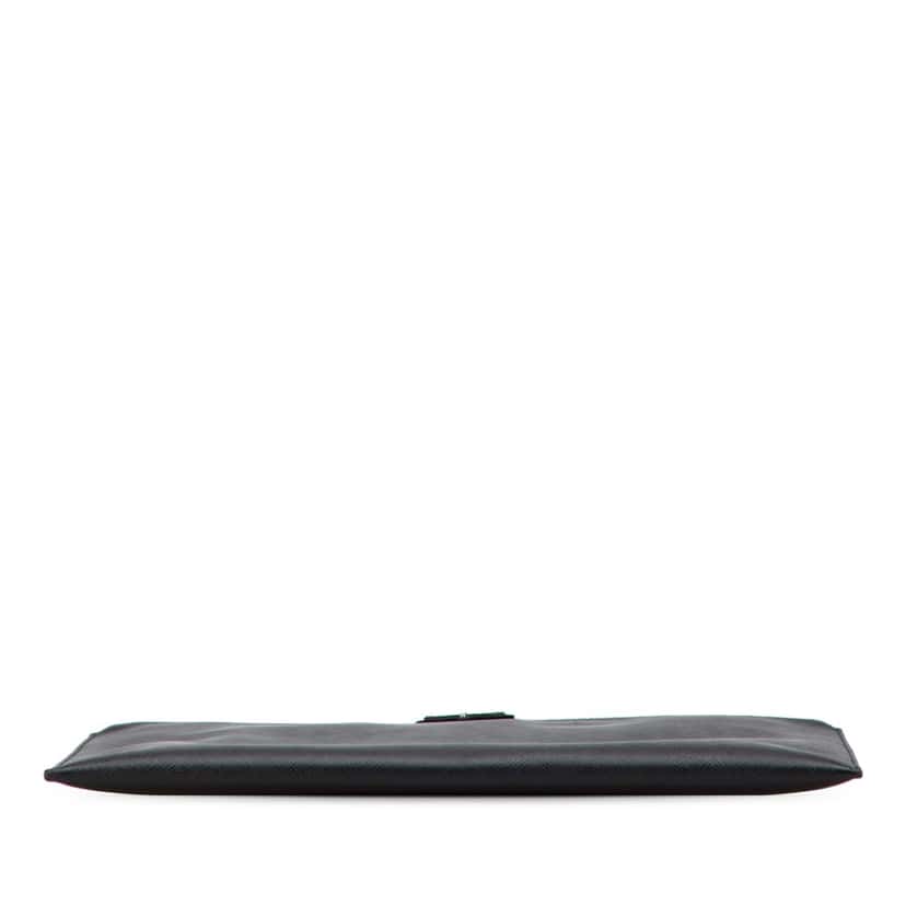 Prada Saffiano Clutch Black Leather Good condition - Inside View