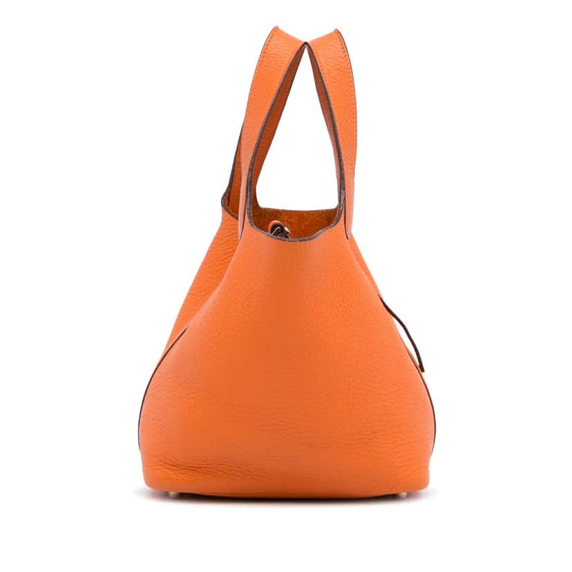 Hermès Clemence Picotin Lock 18 Orange Leather Good condition - Inside View