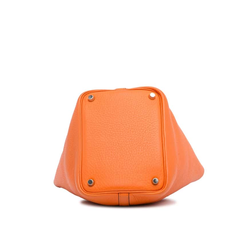 Hermès Clemence Picotin Lock 18 Orange Leather Good condition - Box View