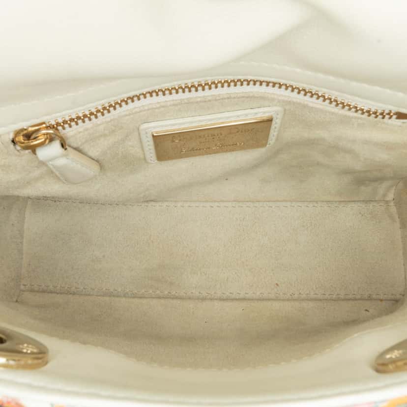 Dior Limited Edition Mini Calfskin Lady DiorAmour Lady Dior White Leather Very good condition - Box View