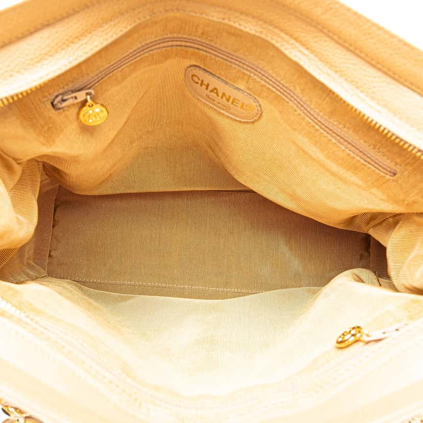 Chanel Triple CC Caviar Tote Brown Leather Good condition - Box View