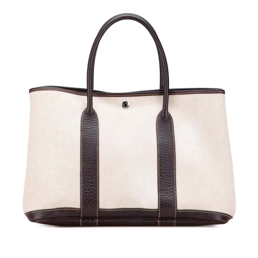 Hermès Toile and Negonda Garden Party 36 Brown Canvas Good condition - Front View