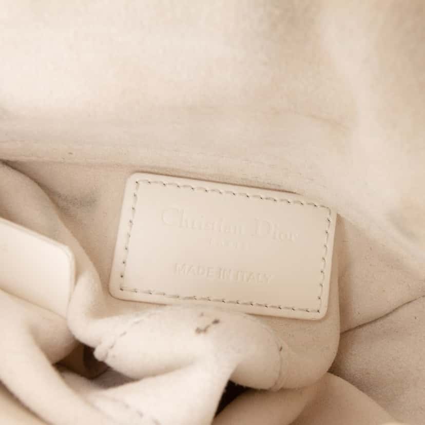 Dior Micro Ultra Matte Calfskin Cannage Diamond Motif Lady Dior White Leather Very good condition - Box View