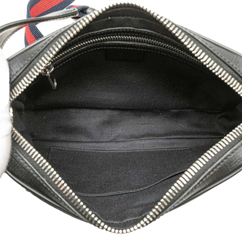 Gucci GG Supreme Web Belt Bag Black Canvas Good condition - Model View