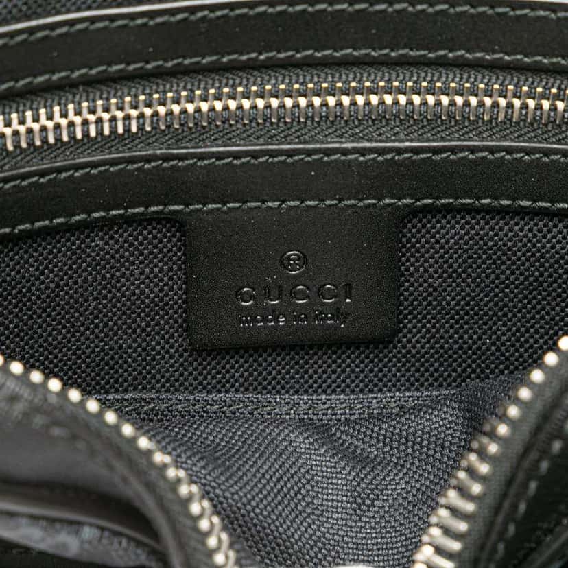 Gucci GG Supreme Web Belt Bag Black Canvas Good condition - Box View